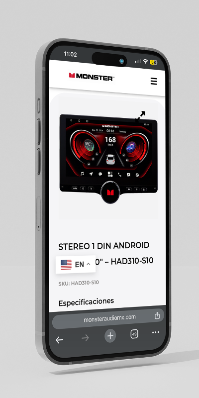 Render de los subwoofers en un entorno de coche